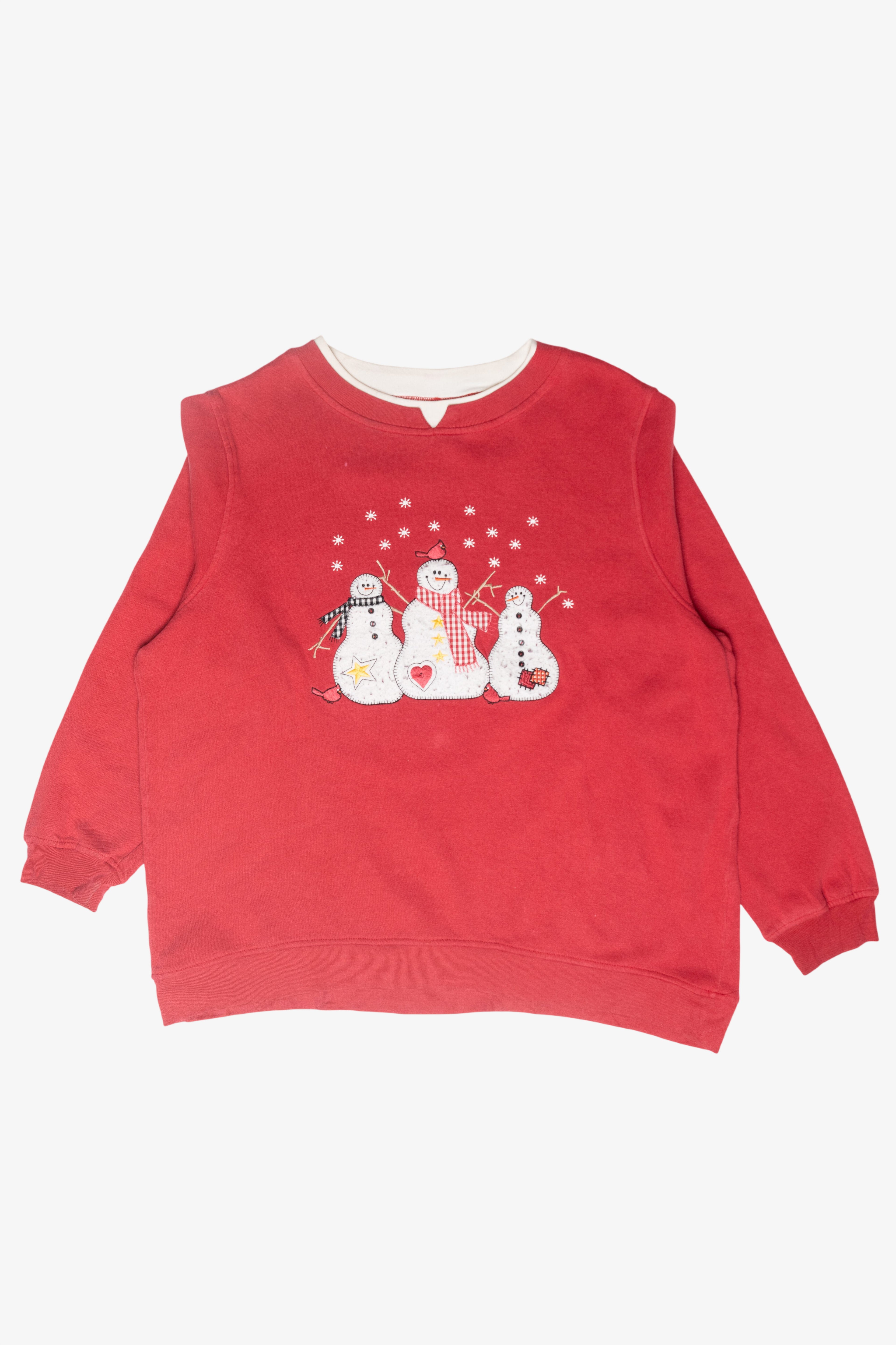 Snowmen Cardinals Vintage Ugly Christmas Sweatshirt (1990s)