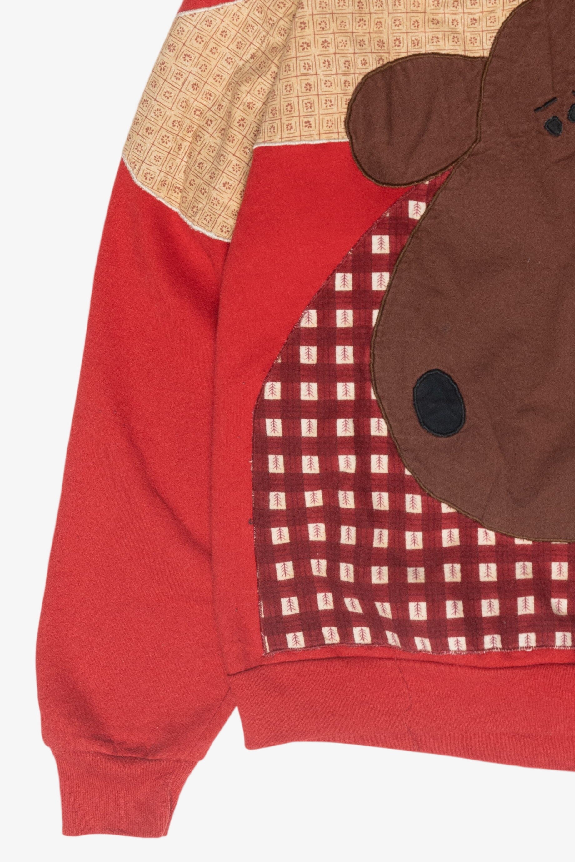 Moose Applique Vintage Ugly Christmas Sweatshirt (1990s)