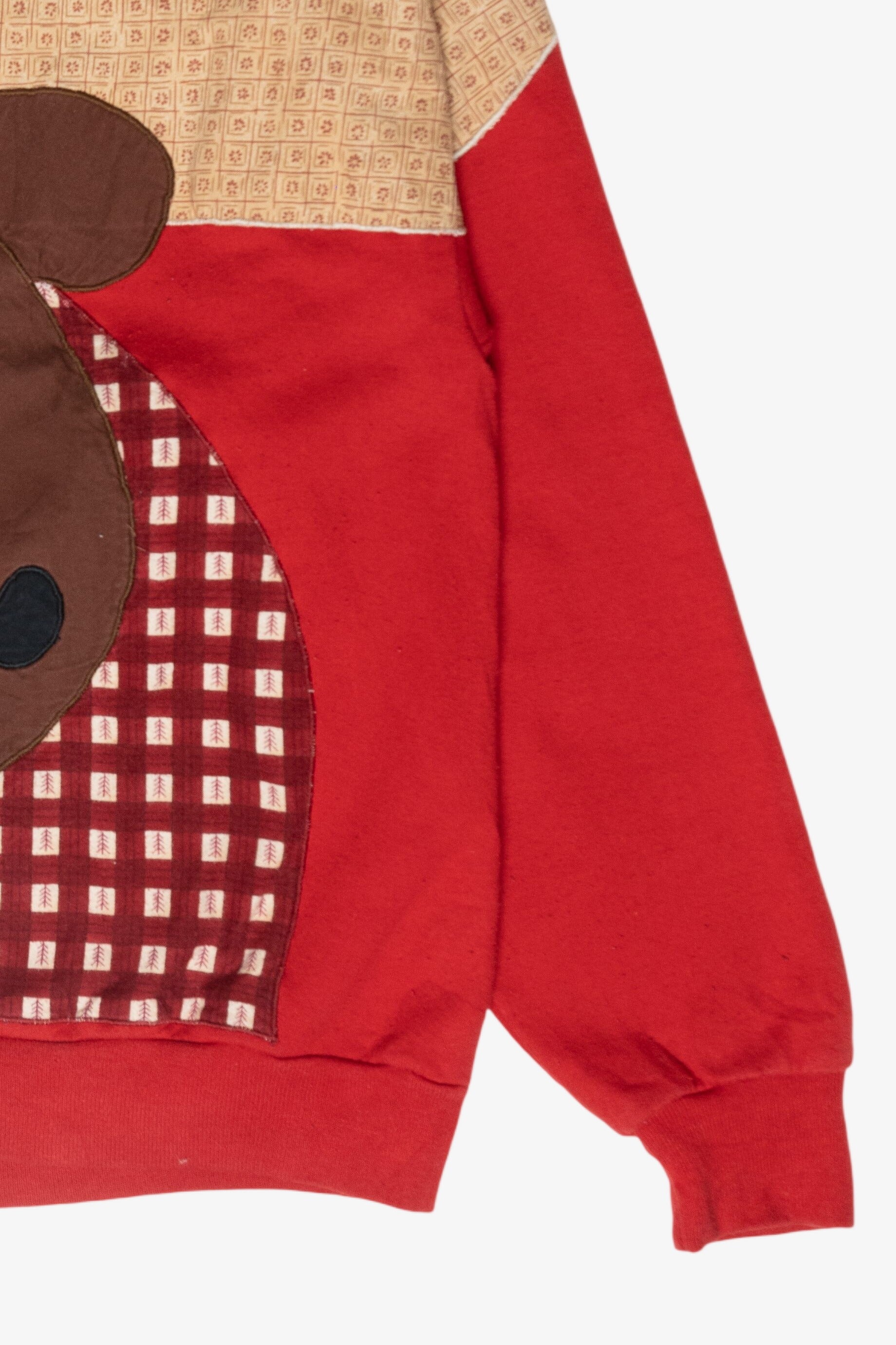 Moose Applique Vintage Ugly Christmas Sweatshirt (1990s)
