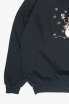 Animal Print Snowman Vintage Ugly Christmas Sweater (2000s)