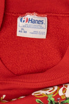 Vintage Red Hanes "I Believe In Santa Claus" Ugly Christmas Sweatshirt (1990s)