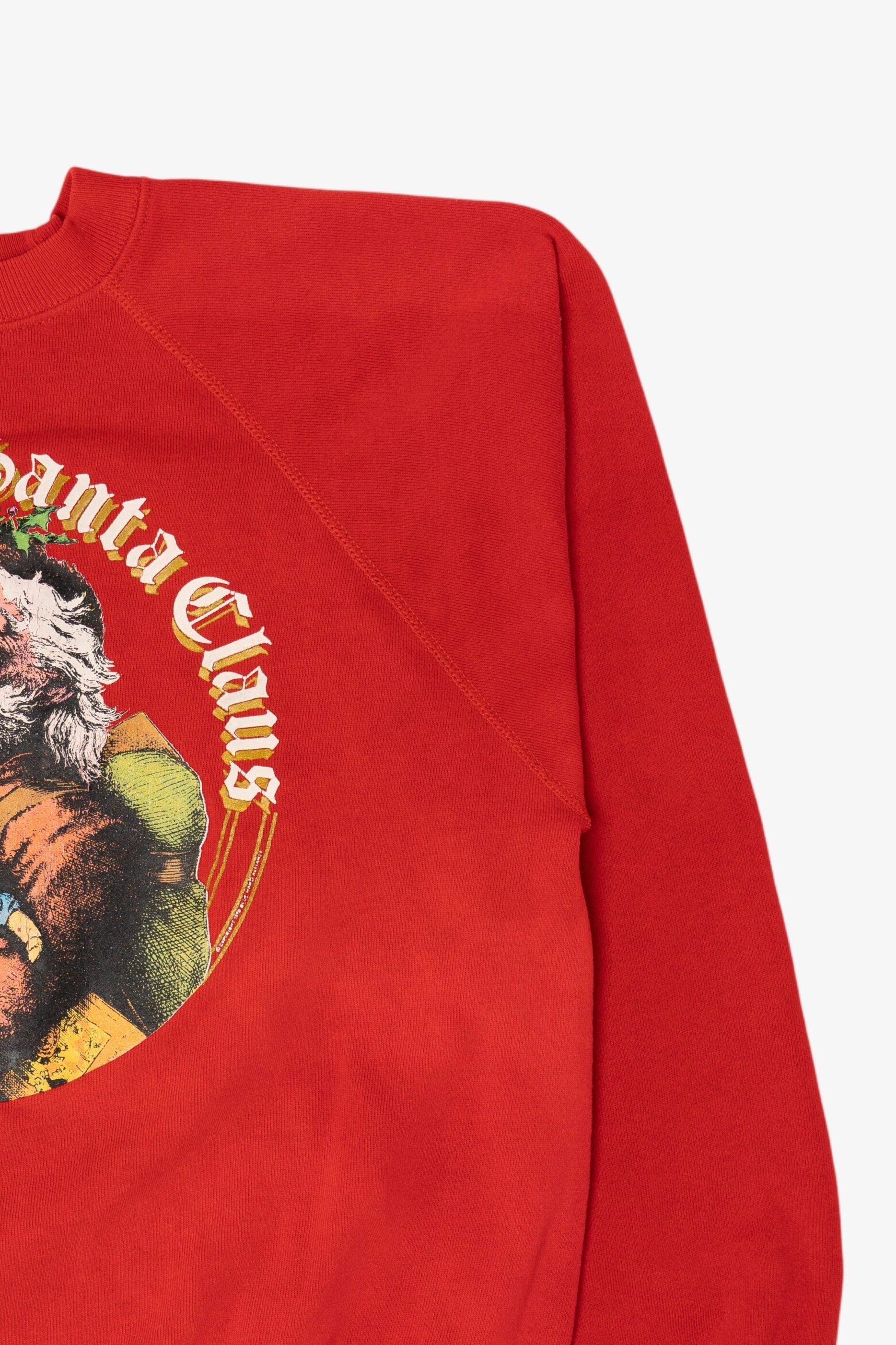Vintage Red Hanes "I Believe In Santa Claus" Ugly Christmas Sweatshirt (1990s)
