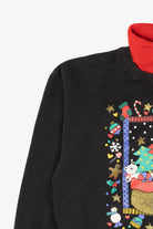 Vintage Kids Santa Ugly Christmas Turtleneck Sweatshirt (1990s)