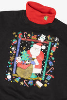 Vintage Kids Santa Ugly Christmas Turtleneck Sweatshirt (1990s)