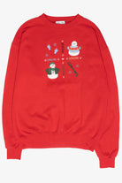 Snowman Friends Vintage Christmas Sweatshirt (1990s)