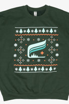 Dark Green Minnesota Aurora Ugly Christmas Sweatshirt (2020s)