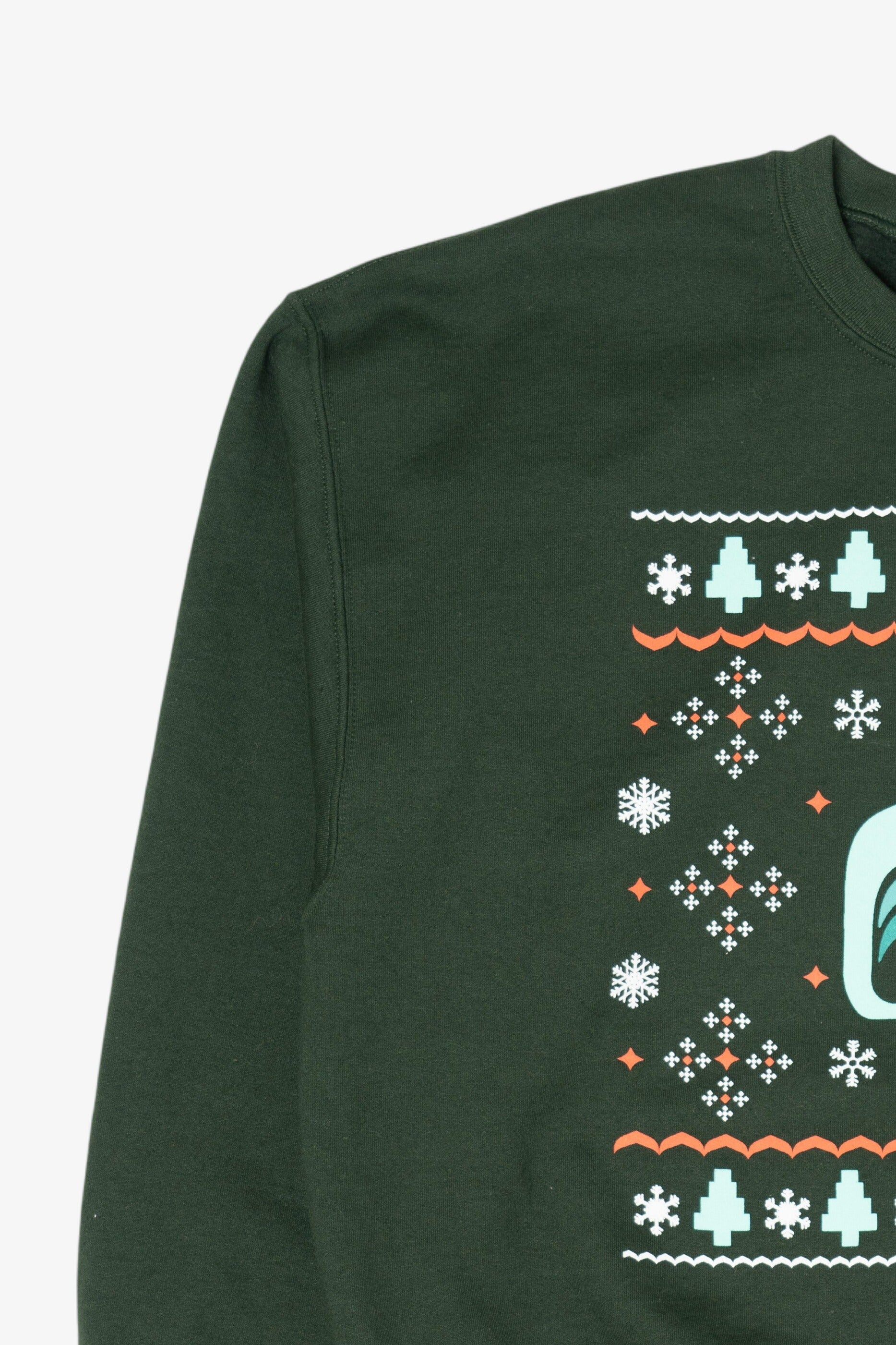 Dark Green Minnesota Aurora Ugly Christmas Sweatshirt (2020s)