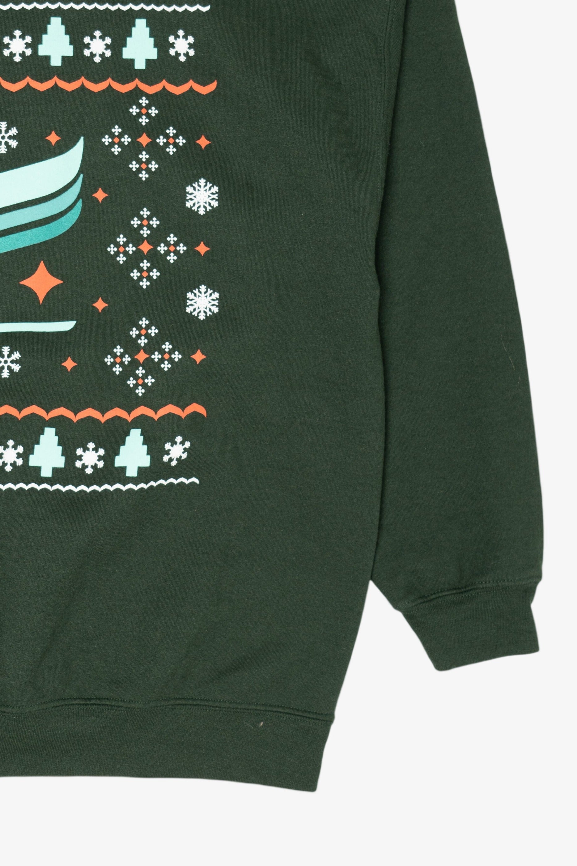 Dark Green Minnesota Aurora Ugly Christmas Sweatshirt (2020s)