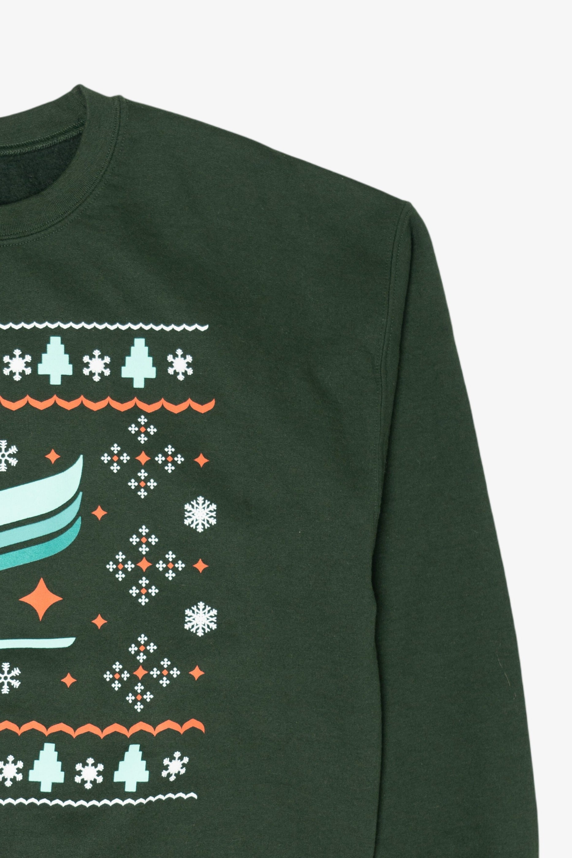 Dark Green Minnesota Aurora Ugly Christmas Sweatshirt (2020s)