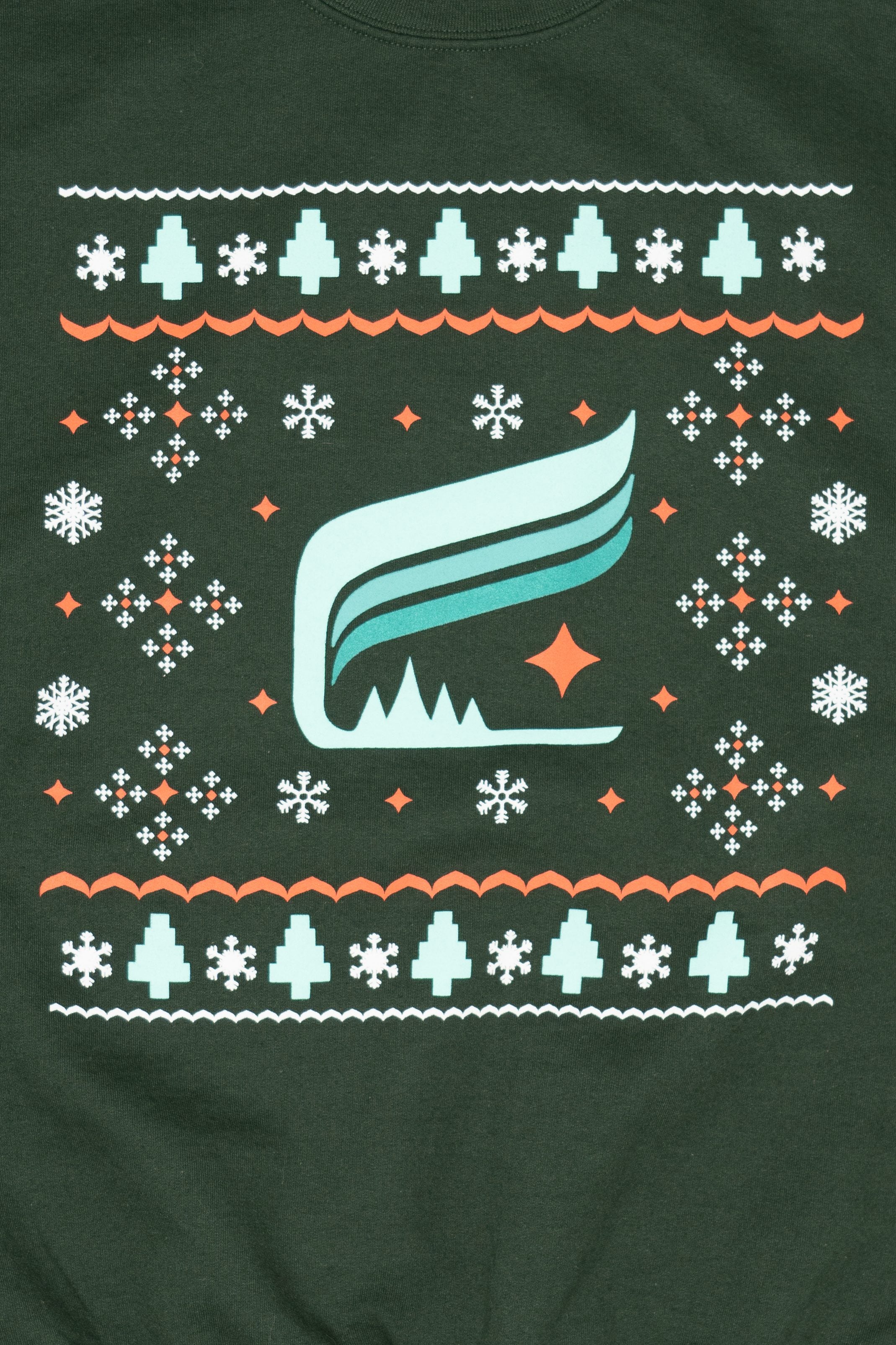 Dark Green Minnesota Aurora Ugly Christmas Sweatshirt (2020s)