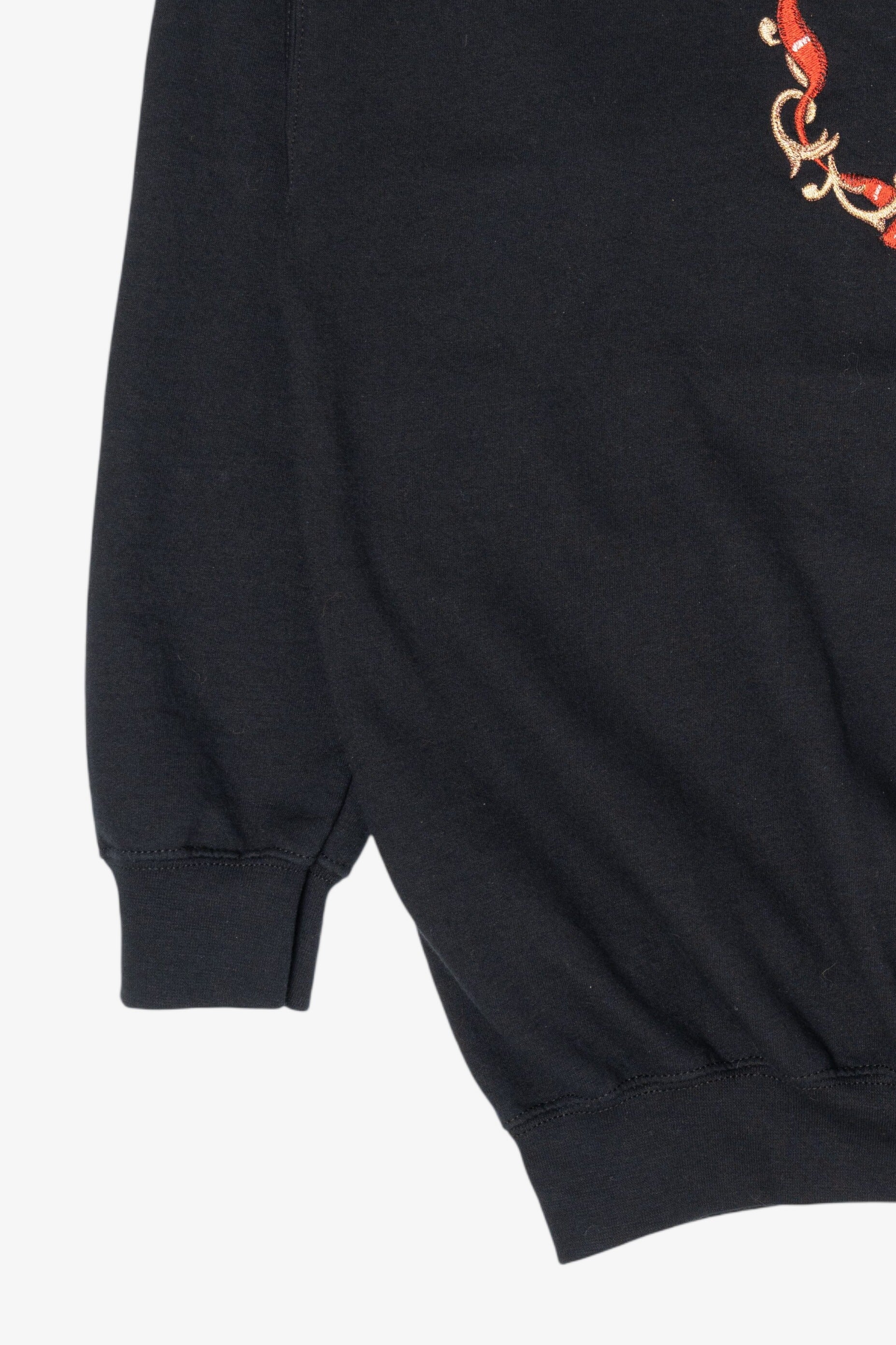 Black Gildan Wreath Ugly Christmas Sweatshirt (2010s)