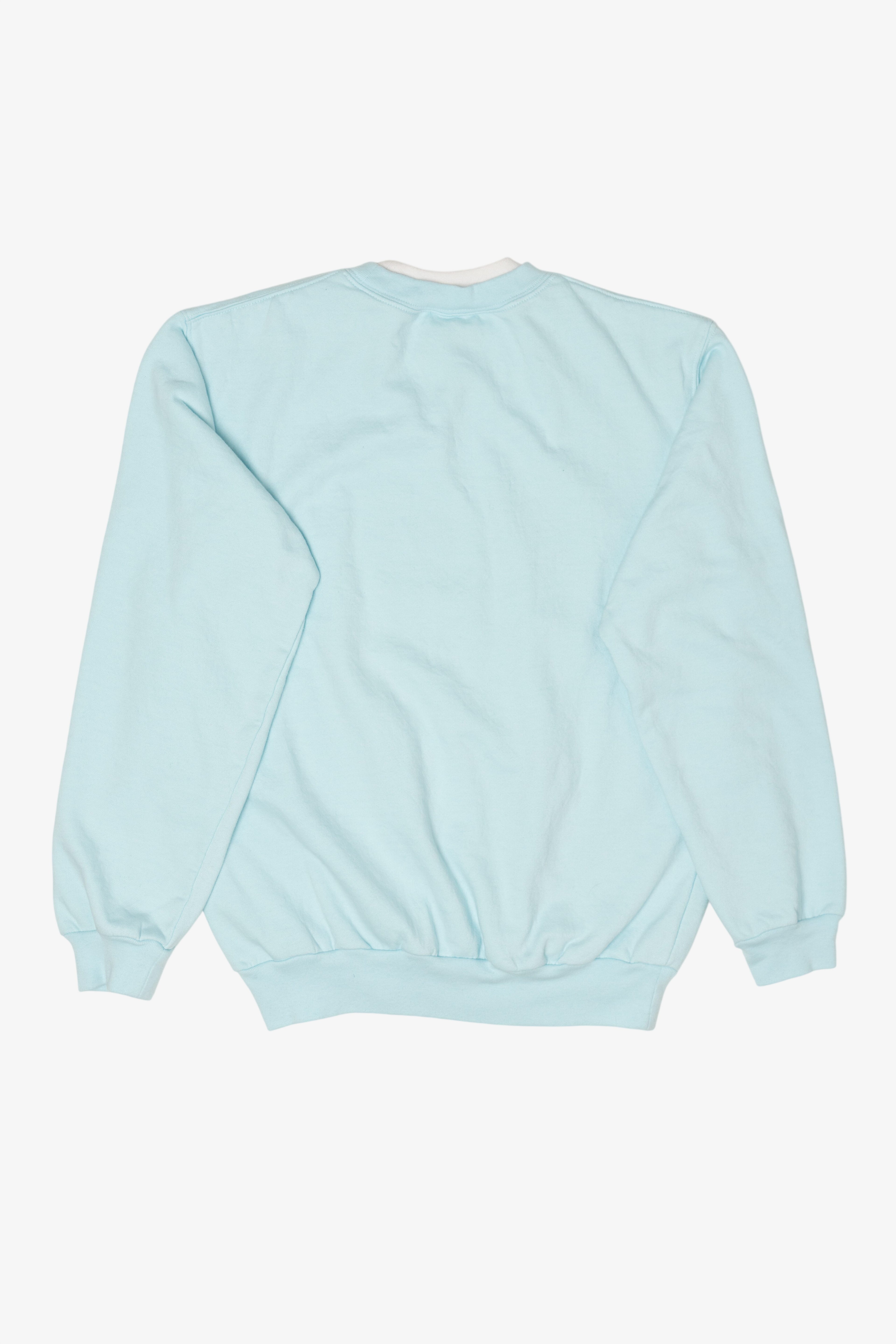 Vintage Baby Blue Decorated Originals Trees Ugly Christmas Sweatshirt (1990s)