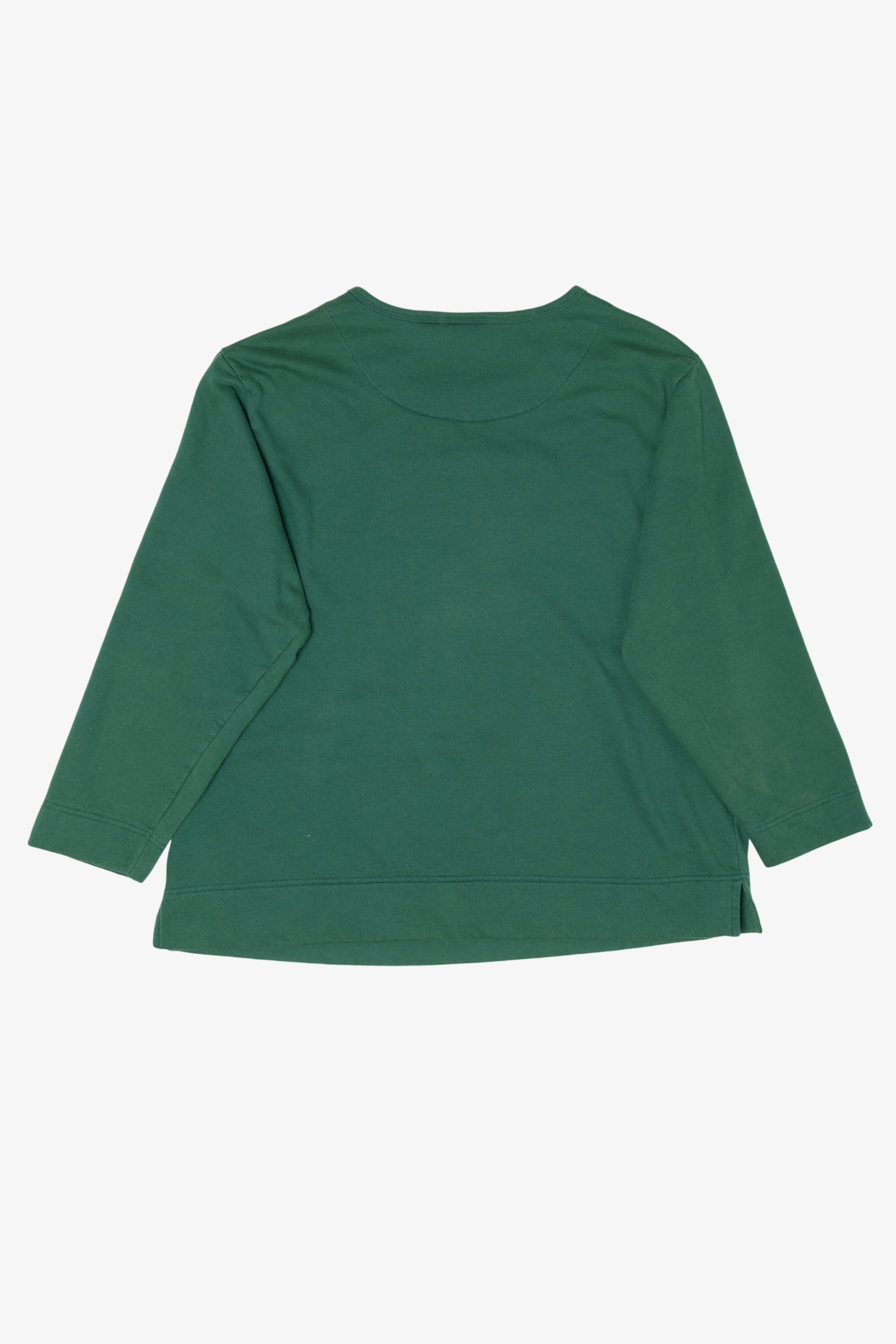 Vintage Dark Green Fashion Bug Snowmen Ugly Christmas Sweatshirt (1990s)