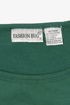 Vintage Dark Green Fashion Bug Snowmen Ugly Christmas Sweatshirt (1990s)