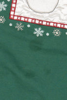 Vintage Dark Green Fashion Bug Snowmen Ugly Christmas Sweatshirt (1990s)