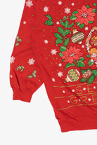 Vintage Red Nutcracker "Seasons Greetings" Ugly Christmas Sweatshirt (1990s)