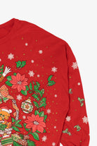 Vintage Red Nutcracker "Seasons Greetings" Ugly Christmas Sweatshirt (1990s)