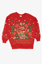Vintage Red Nutcracker "Seasons Greetings" Ugly Christmas Sweatshirt (1990s)