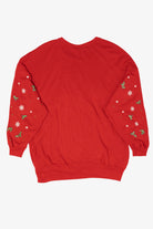 Vintage Red Nutcracker "Seasons Greetings" Ugly Christmas Sweatshirt (1990s)