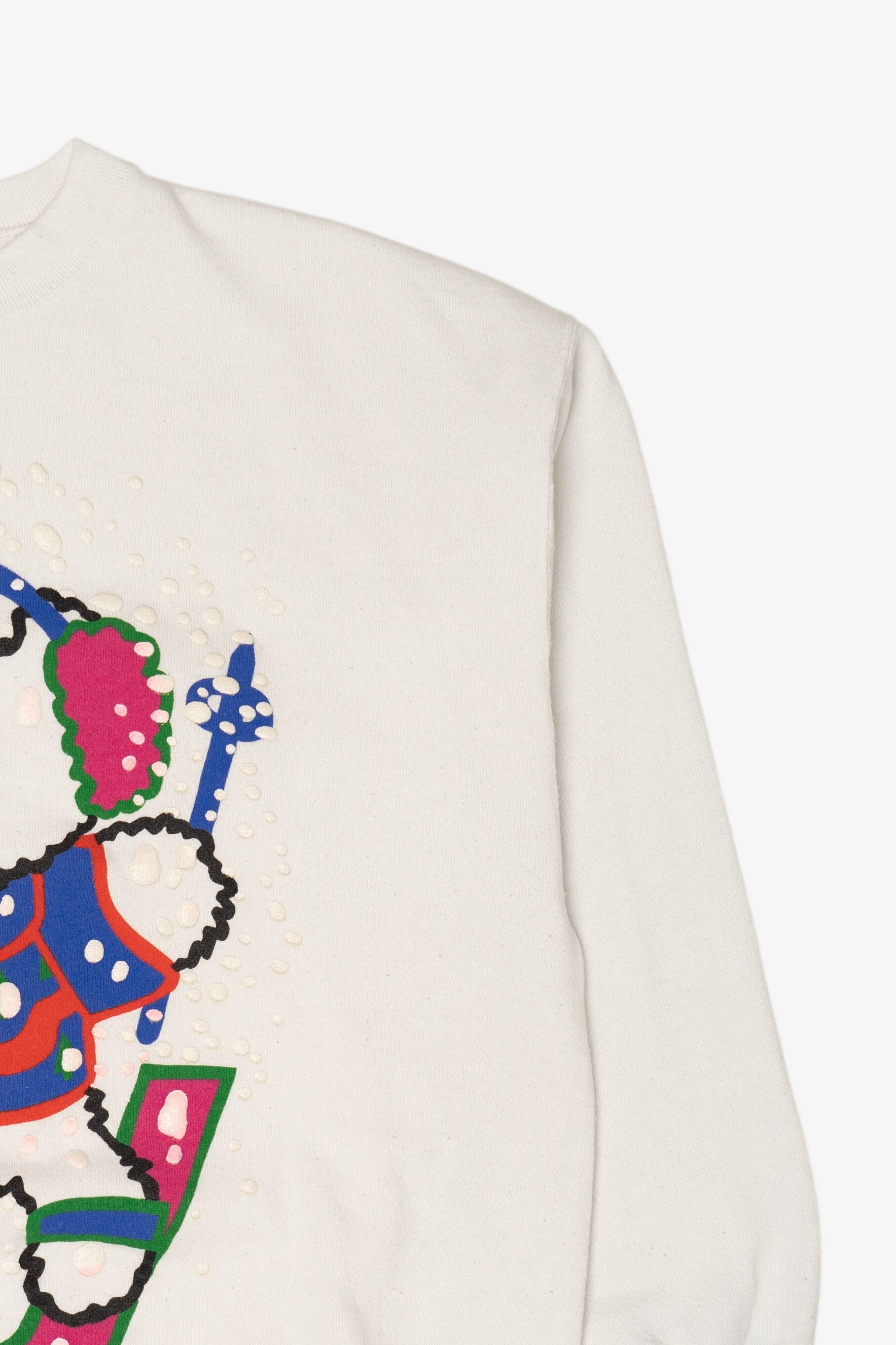 Vintage White Tultex Bear Skiing Ugly Christmas Sweatshirt (1990s)