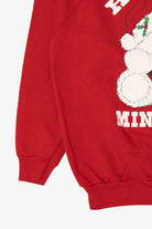 Vintage "Hug Me In Minnesota" Teddy Bear Raglan Ugly Christmas Sweatshirt (1990s)