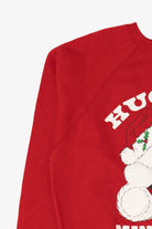 Vintage "Hug Me In Minnesota" Teddy Bear Raglan Ugly Christmas Sweatshirt (1990s)