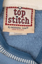 Vintage Light Blue Top Stitch Birds In Winter Ugly Christmas Sweatshirt (1990s)