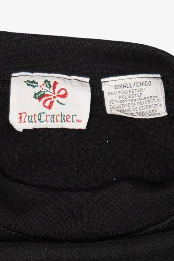 Vintage Black Nutcracker Ugly Christmas Sweatshirt (1990s)