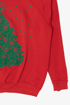 Vintage Red Tree Ugly Christmas Raglan Sweatshirt (1990s)
