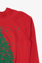 Vintage Red Tree Ugly Christmas Raglan Sweatshirt (1990s)