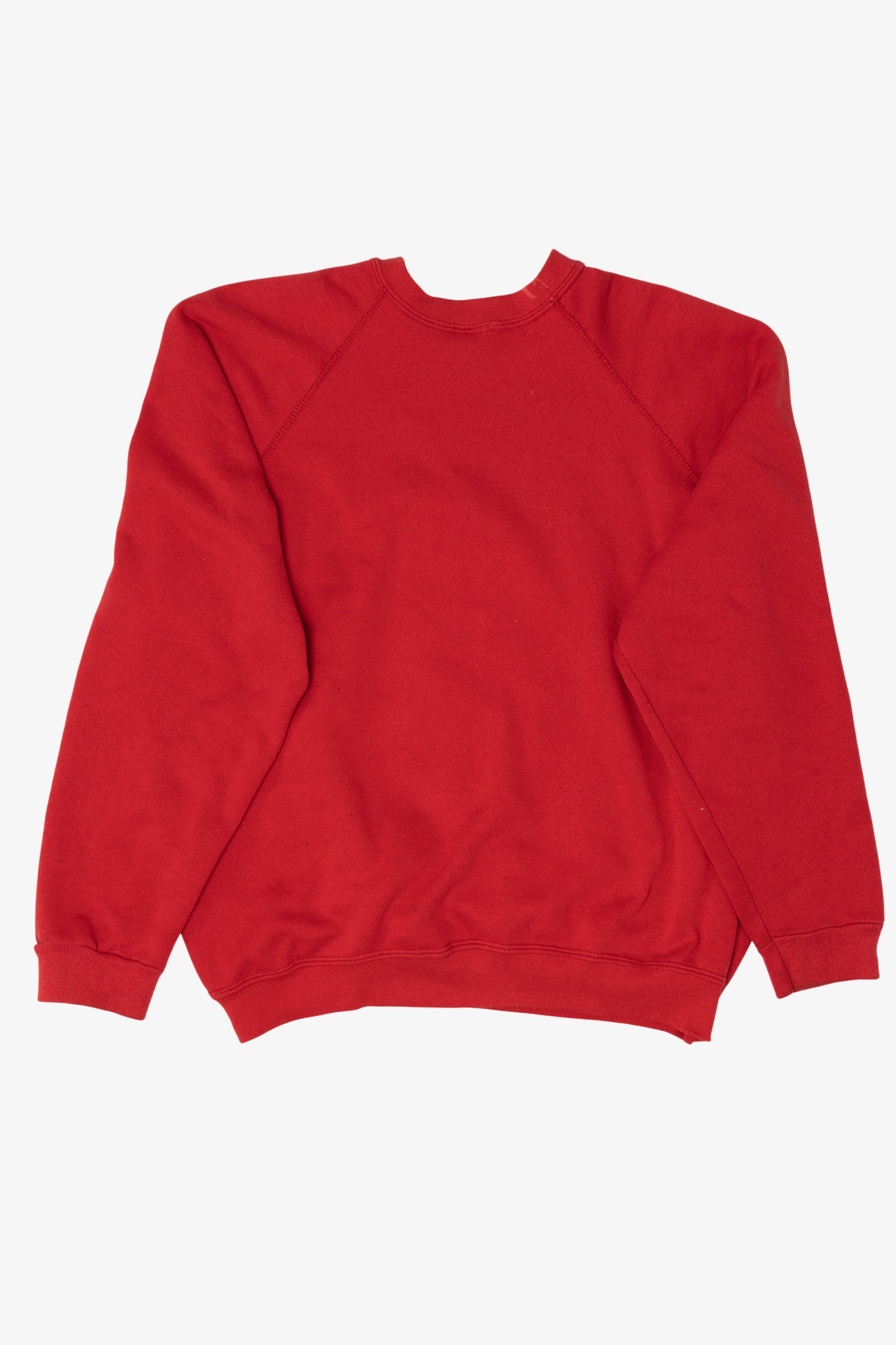 Vintage Red Tree Ugly Christmas Raglan Sweatshirt (1990s)