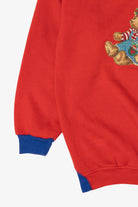 Vintage Red Fleece Forward Teddy Bears Ugly Christmas Sweatshirt (1980s)