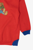 Vintage Red Fleece Forward Teddy Bears Ugly Christmas Sweatshirt (1980s)