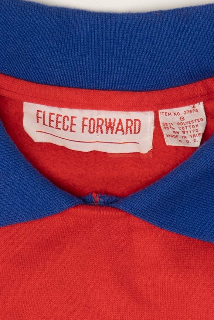 Vintage Red Fleece Forward Teddy Bears Ugly Christmas Sweatshirt (1980s)
