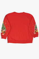 Vintage Red Embossed Nutcracker Panda Bears Ugly Christmas Sweatshirt (1990s)