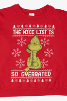 The Grinch "The Nice List Is So Overrated" Ugly Christmas Sweatshirt (2010s)