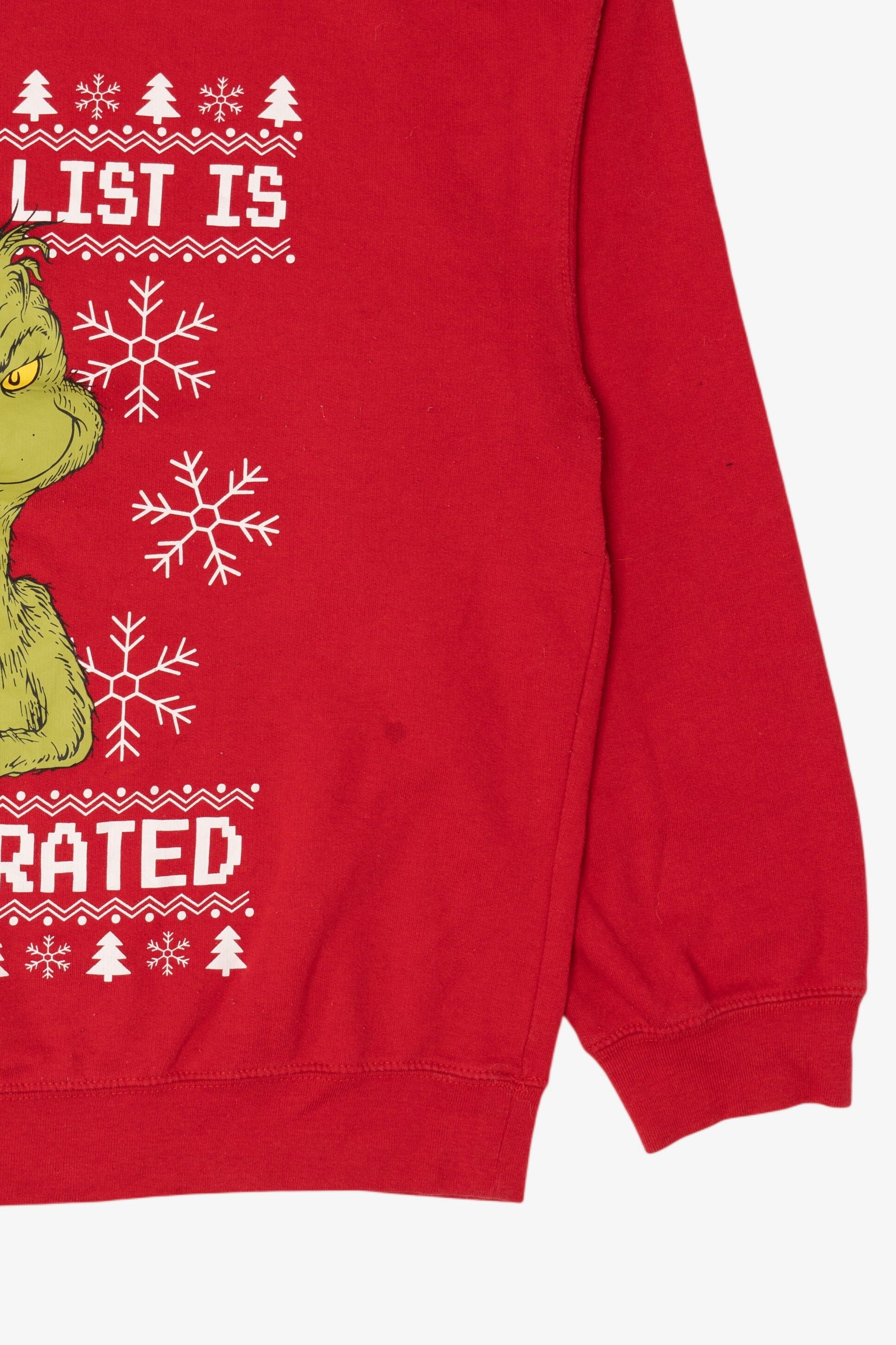 The Grinch "The Nice List Is So Overrated" Ugly Christmas Sweatshirt (2010s)