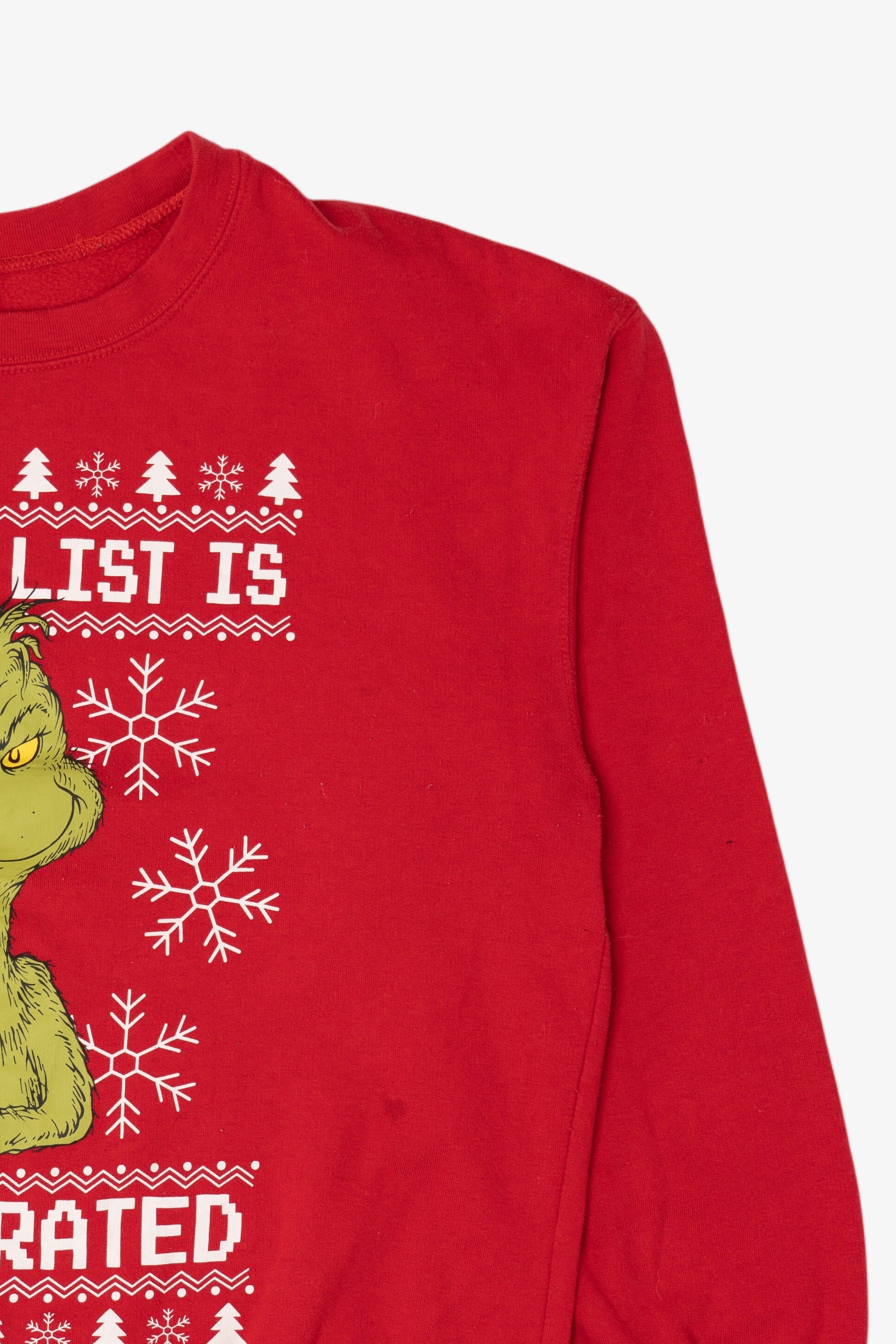 The Grinch "The Nice List Is So Overrated" Ugly Christmas Sweatshirt (2010s)
