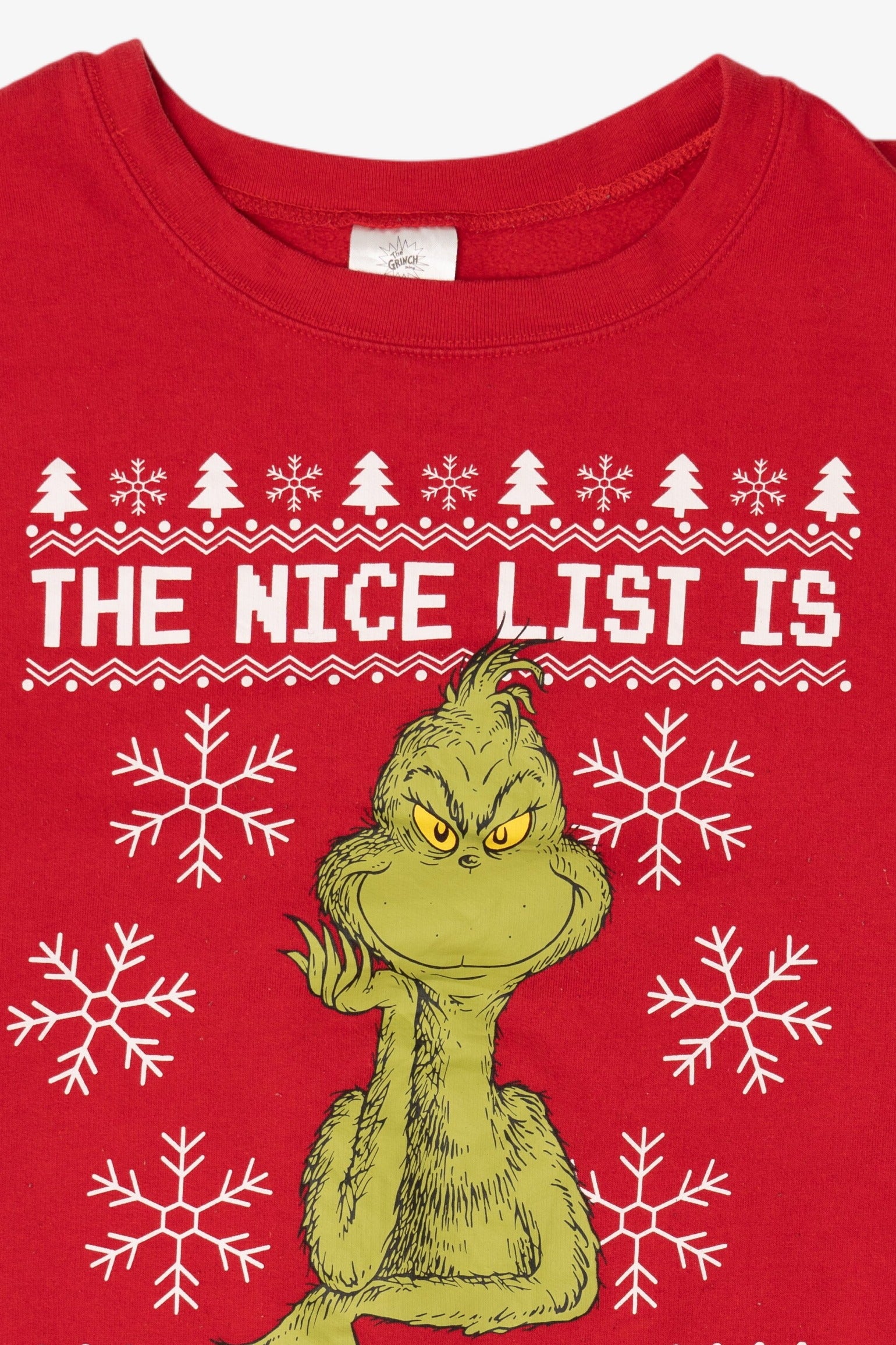 The Grinch "The Nice List Is So Overrated" Ugly Christmas Sweatshirt (2010s)