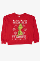 The Grinch "The Nice List Is So Overrated" Ugly Christmas Sweatshirt (2010s)