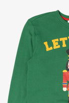Green "Lets Get Cracking" Nutcracker Ugly Christmas Sweatshirt (2010s)