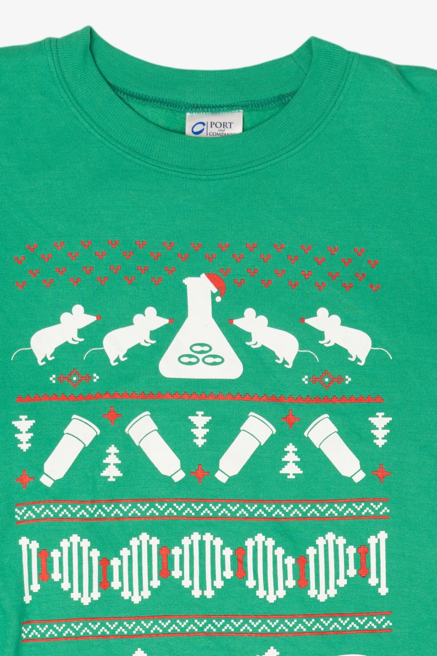 Green Zymo Research Lab Ugly Christmas Sweatshirt (2010s)