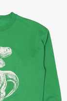 Green Dinosaur T-Rex Santa Ugly Christmas Sweatshirt (2010s)