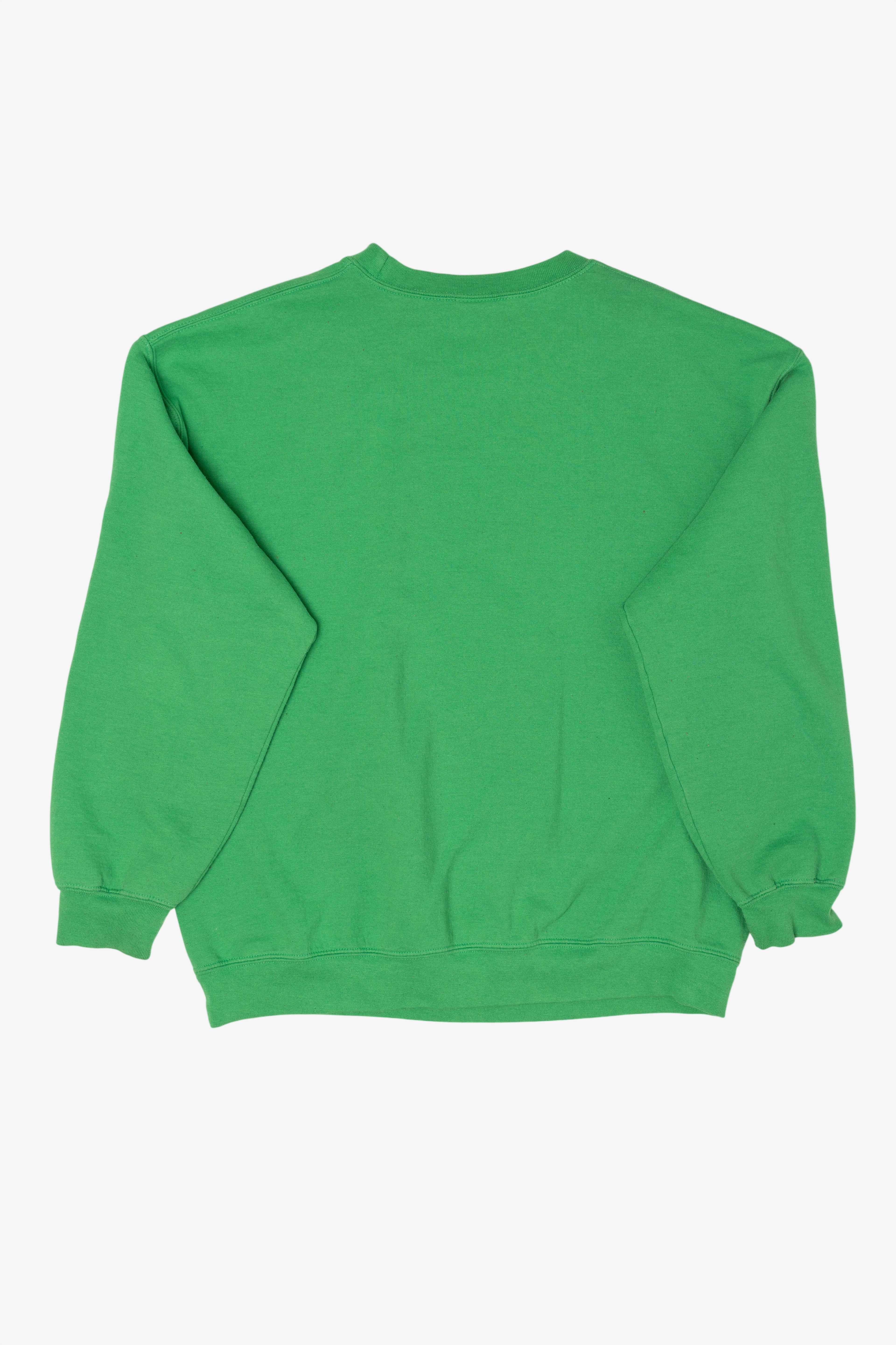 Green Dinosaur T-Rex Santa Ugly Christmas Sweatshirt (2010s)