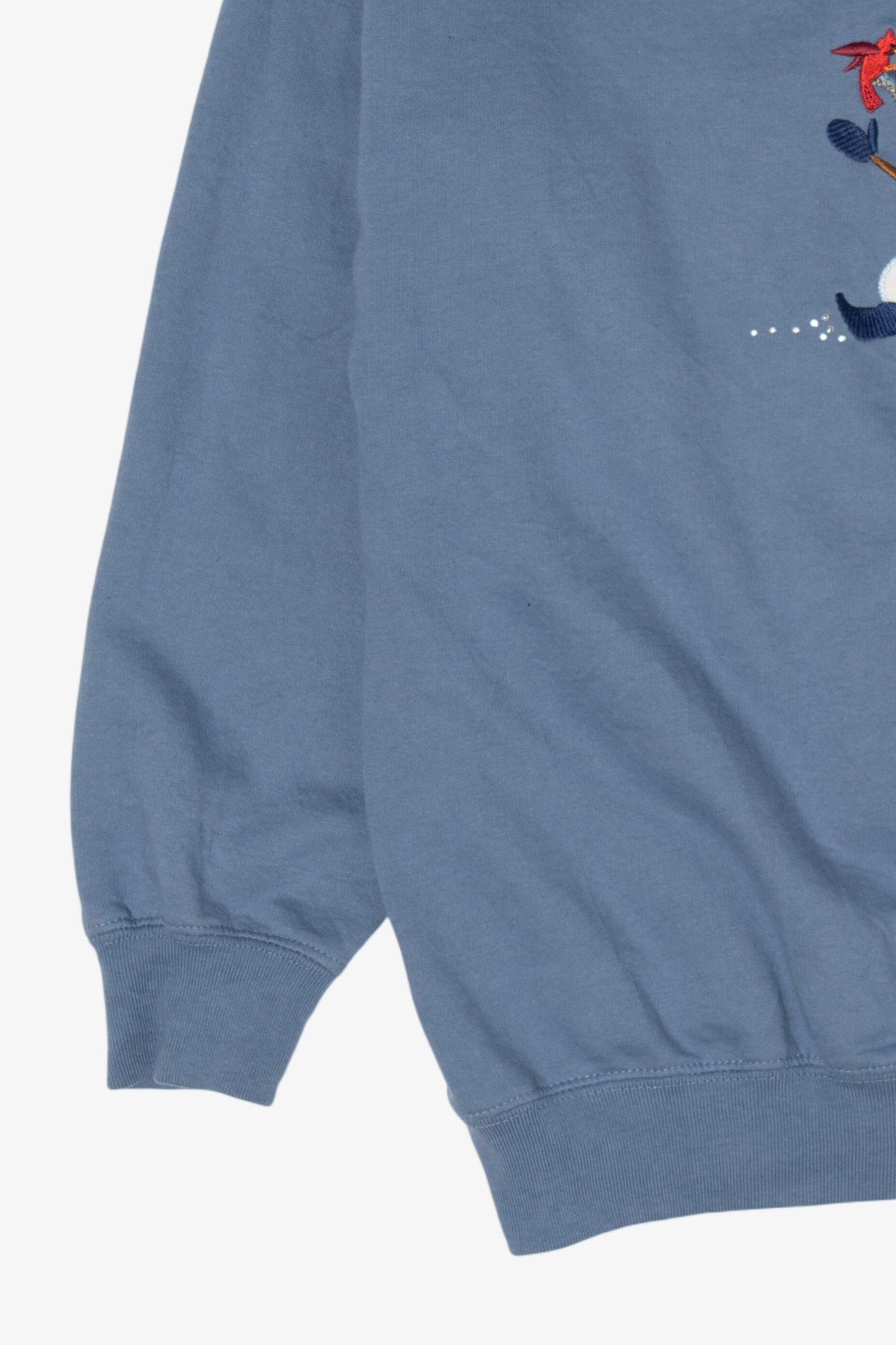 Vintage Blue M&C Sportswear Snowman Ugly Christmas Sweatshirt (1990s)