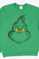 Green Grinch Face Ugly Christmas Sweatshirt (2010s)