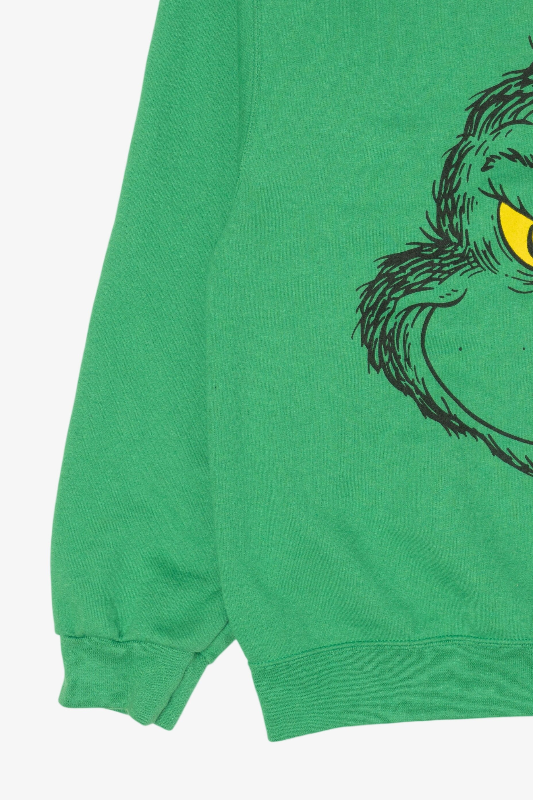 Green Grinch Face Ugly Christmas Sweatshirt (2010s)