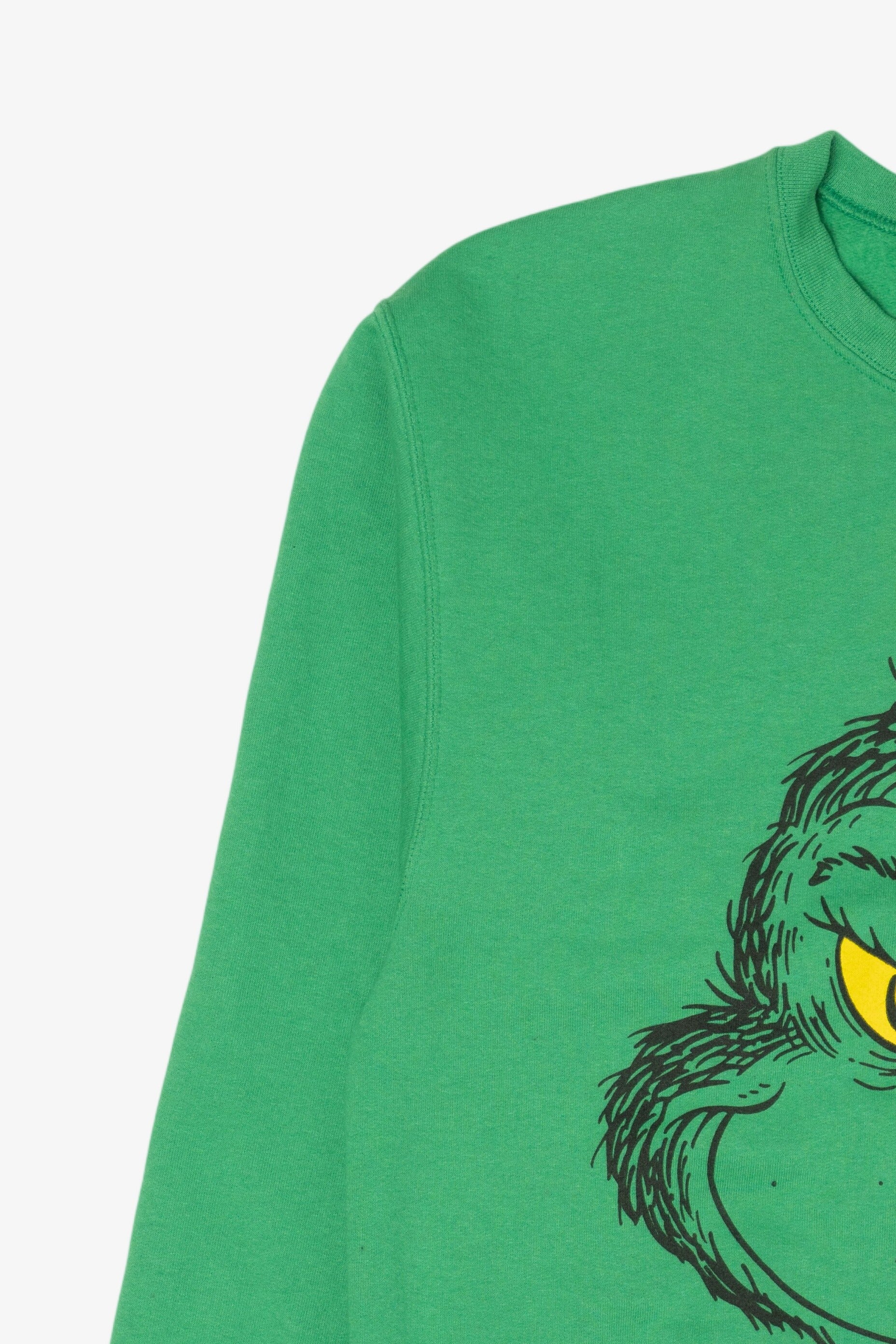 Green Grinch Face Ugly Christmas Sweatshirt (2010s)