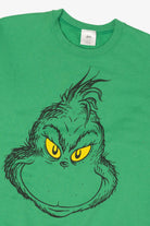 Green Grinch Face Ugly Christmas Sweatshirt (2010s)