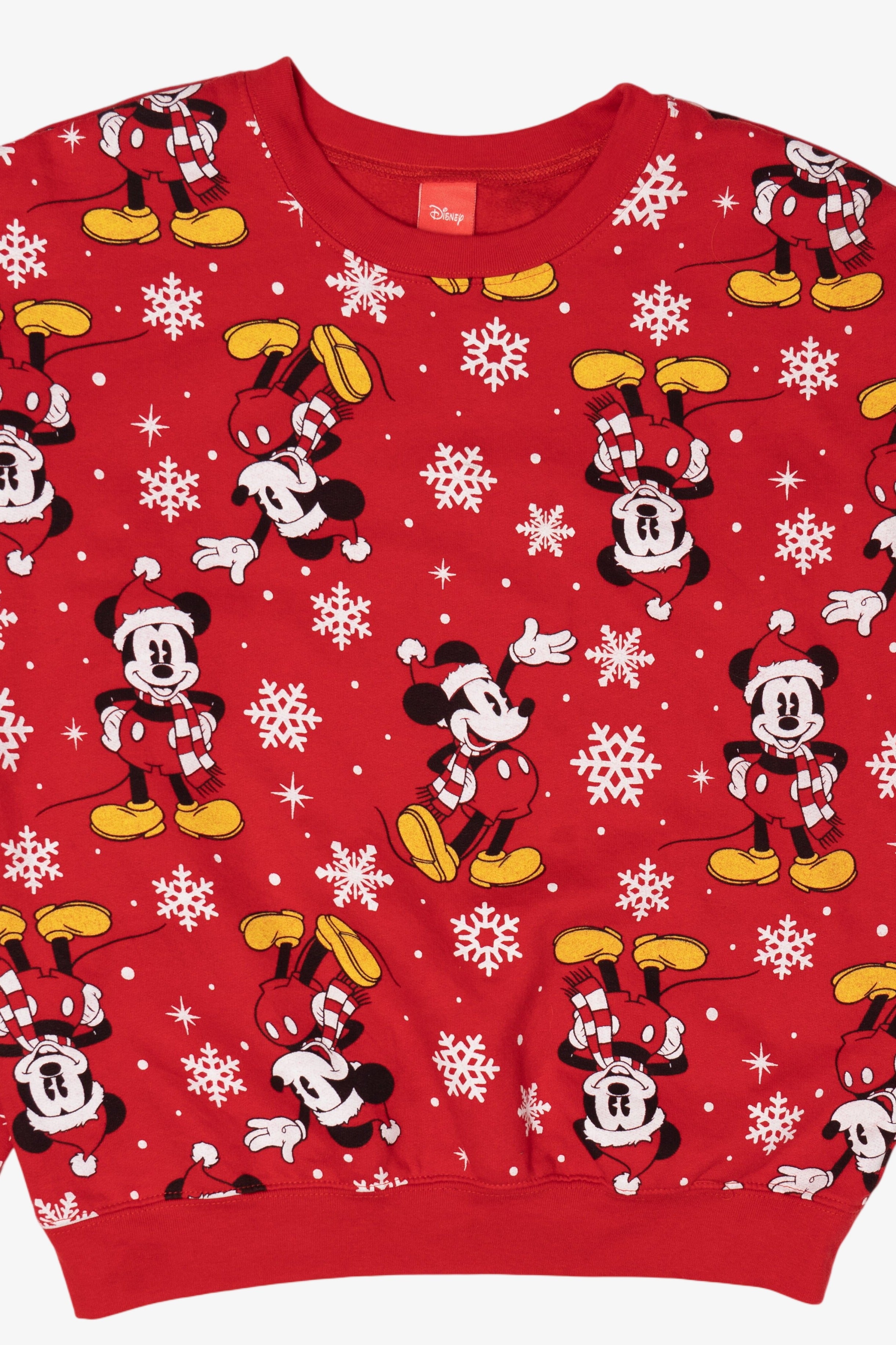 Red Disney Mickey Mouse Ugly Christmas Sweatshirt (2010s)